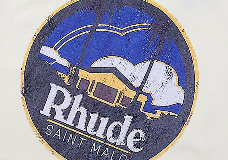 RHUDE Saint Malo Castle Print T-Shirts RHUDE