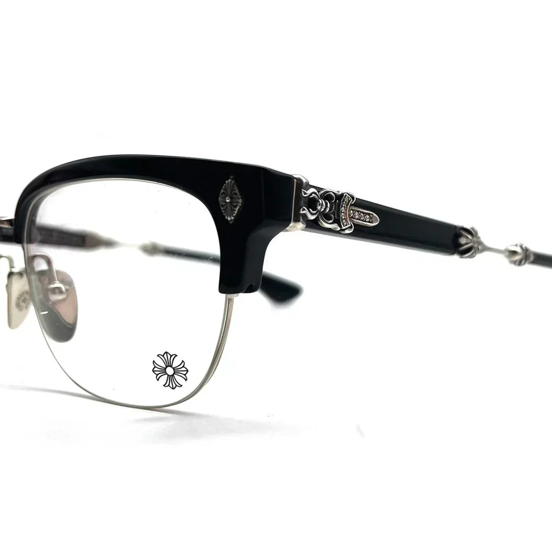 Chrome Hearts Evagilist Diamond BK/SS Glasses CH-Chrome Hearts