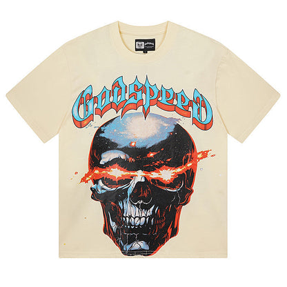GODSPEED Skull With Flaming Eyes T-shirt Godspeed