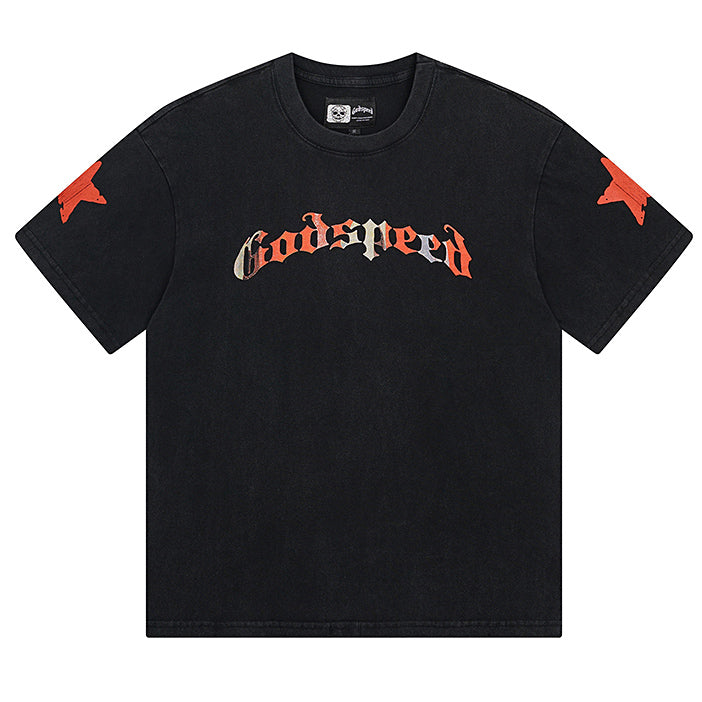 GODSPEED Skeleton Man White Cowboy Hat T-shirt Godspeed