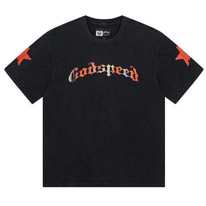 GODSPEED Skeleton Man White Cowboy Hat T-shirt Godspeed