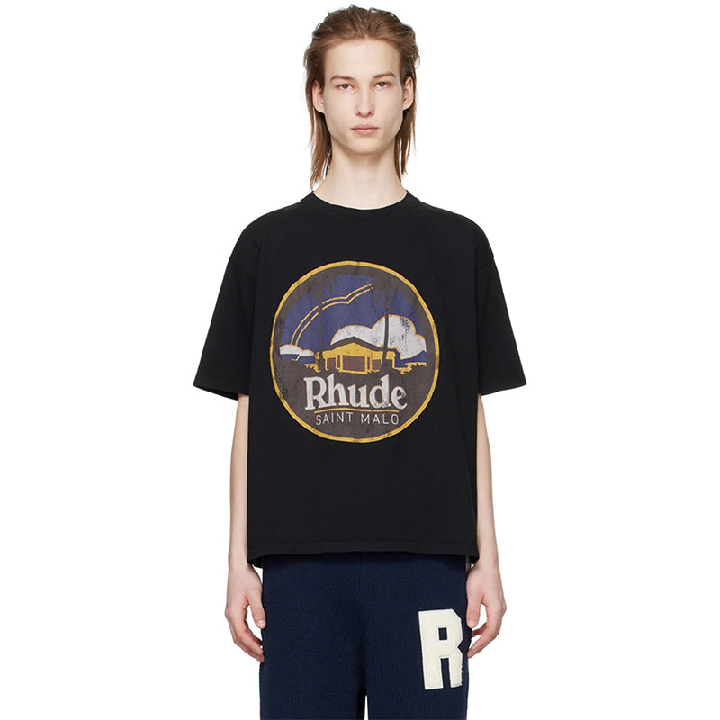 RHUDE Saint Malo Castle Print T-Shirts RHUDE