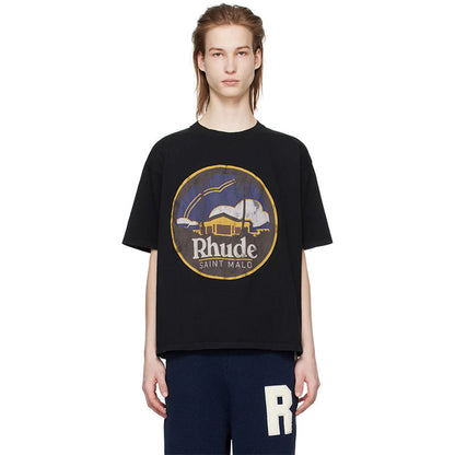 RHUDE Saint Malo Castle Print T-Shirts RHUDE