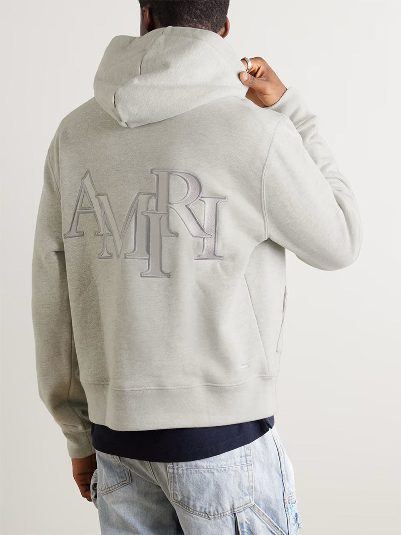 AMIRI Logo-Embroidered Cotton-Jersey Hoodies AMIRI