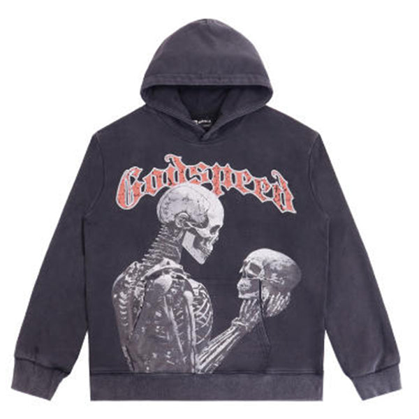Godspeed Skeletons Pattern Printed Hoodies Godspeed